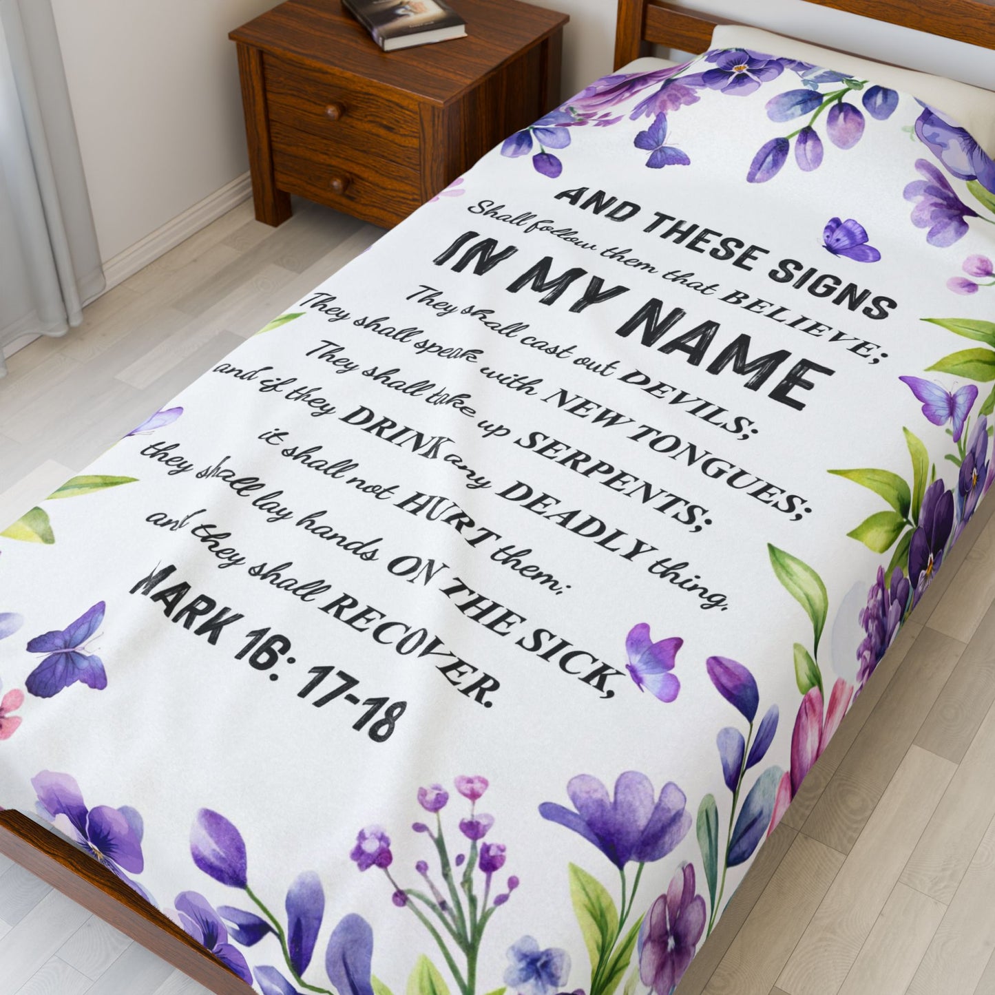 Mark 16:17-18 Blanket