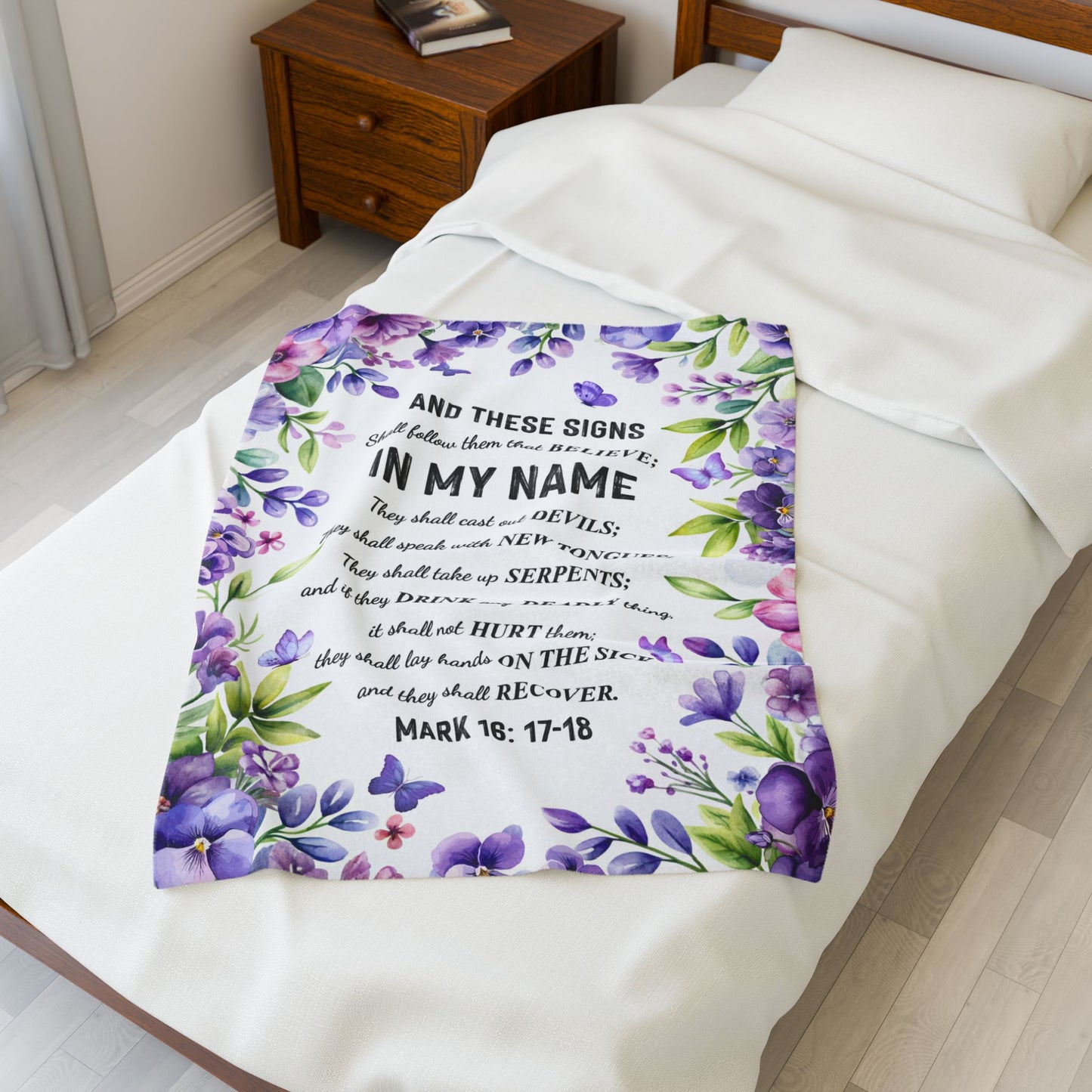 Mark 16:17-18 Blanket