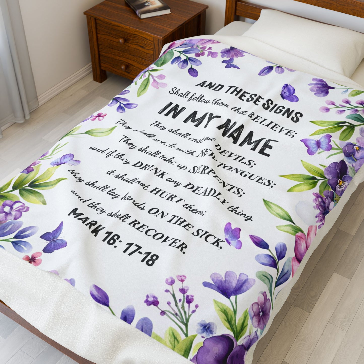 Mark 16:17-18 Blanket