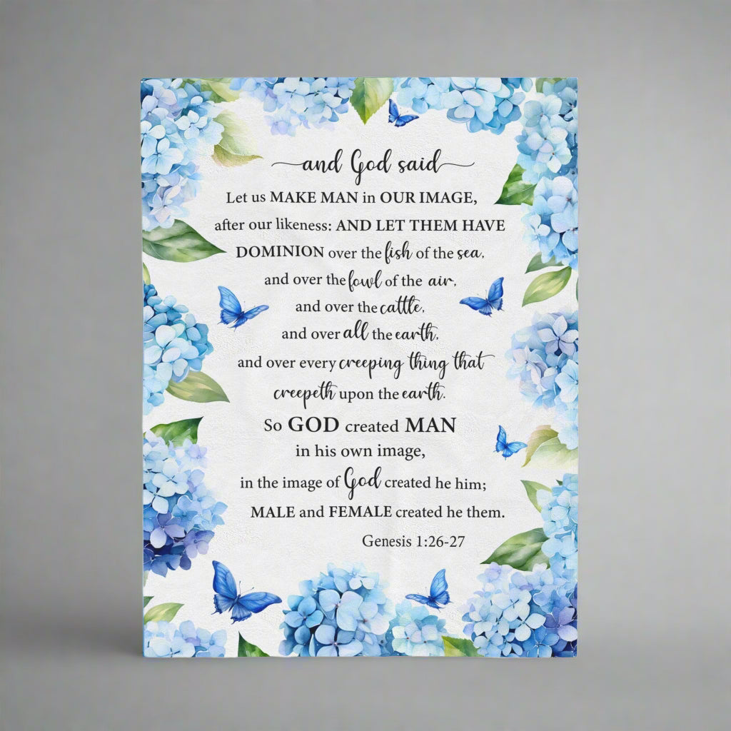 Genesis 1:26-27 Blanket
