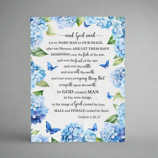 Genesis 1:26-27 Blanket